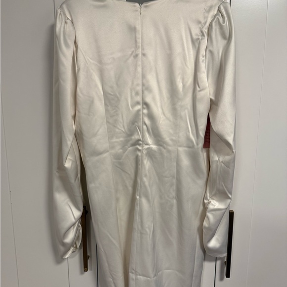 BHLDN Cream Long Sleeve Knot Dress - Picture 7 of 8